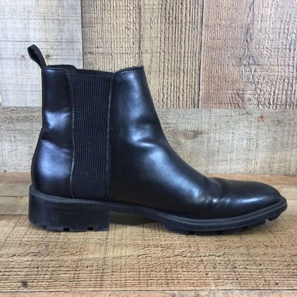 Zara Black Chelsea Boots Womens 37 Slip On Ankle‎ Booties - Picture 4 of 10